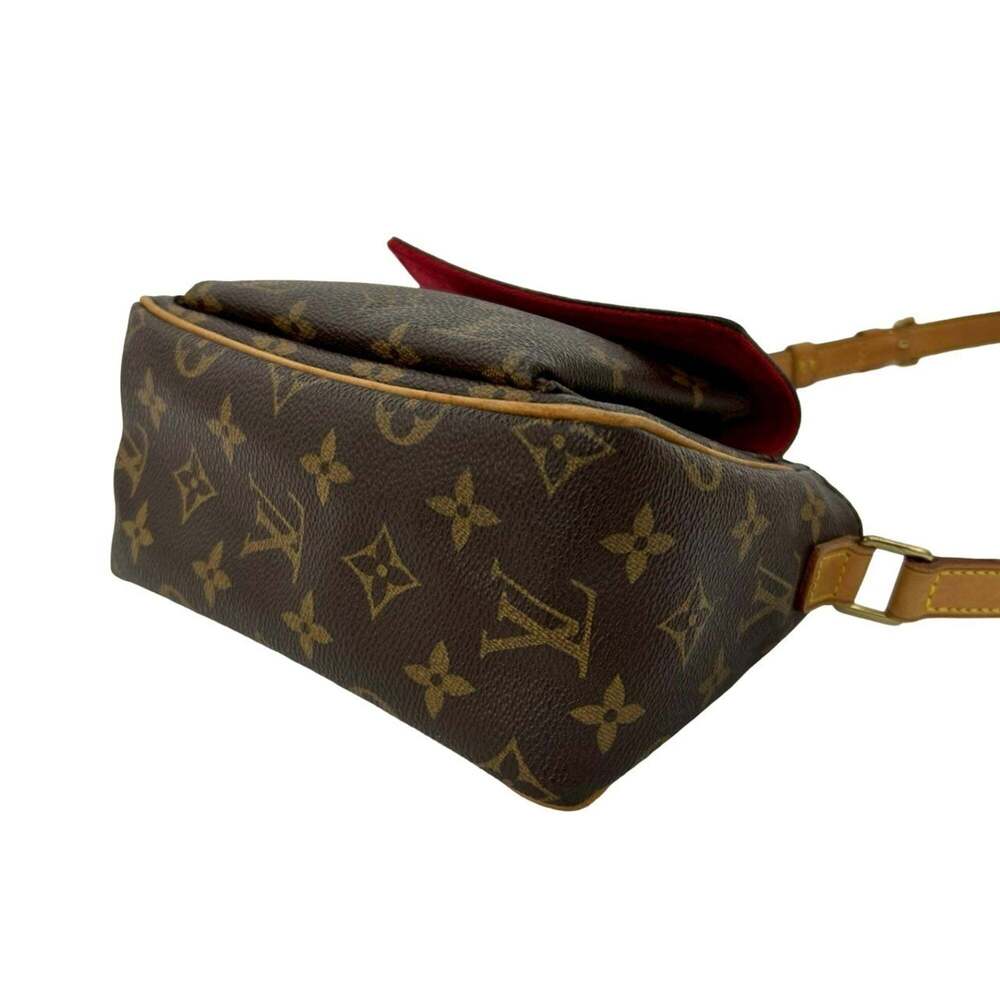 LOUIS VUITTON Authentic Brown Monogram Leather Pochette Shoulder Bag - Picture 8 of 10